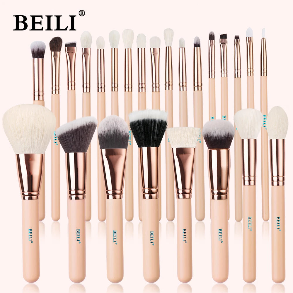 BEILI Brushes 25pcs Makeup Brush Set Cosmetic Foundation Brush Kit Eyeshadow Powder Blush Concealer Make Up Tool